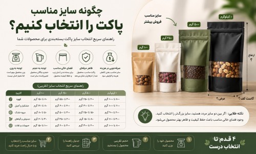 چگونه سایز مناسب پاکت را انتخاب کنیم؟
